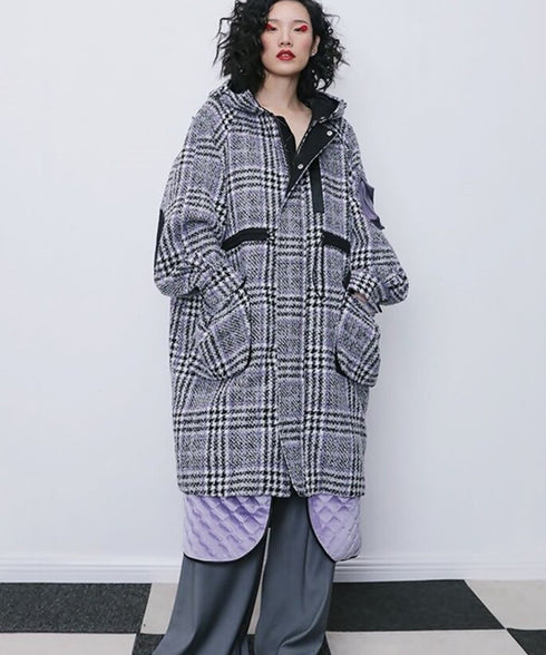Check Utility Pocket Coat